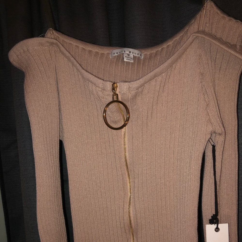 Off the shoulder sweater dress